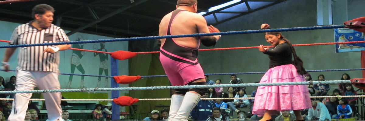 Cholitas Wrestling in Bolivia  in La Paz
